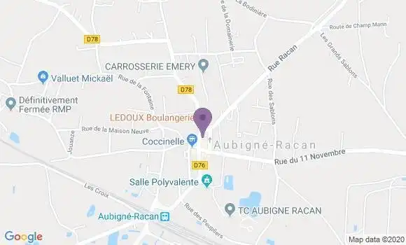 Localisation Aubigne Racan Bp - 72800