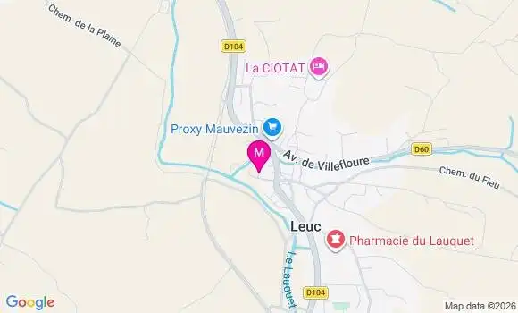 Localisation Leuc - 11250