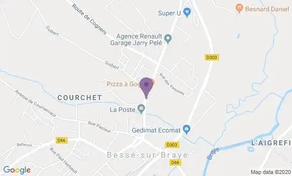Localisation Besse sur Braye Bp - 72310