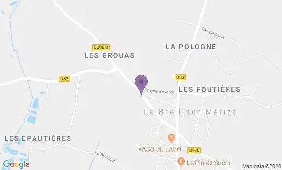 Localisation Le Breil sur Merize Bp - 72370