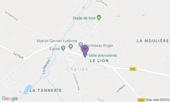 Localisation Challes Ap - 72250