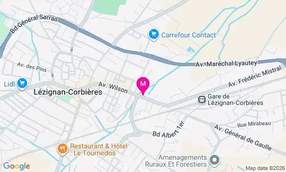 Localisation Lezignan Corbieres - 11200