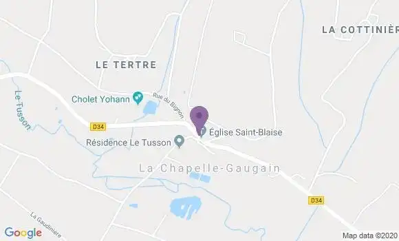 Localisation La Chapelle Gaugain Ap - 72310