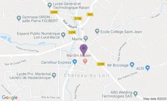 Localisation Chateau du Loir - 72500