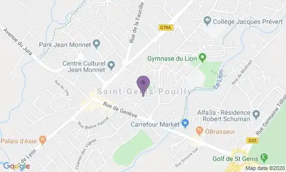 Localisation Saint Genis Pouilly - 01630