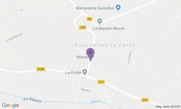 Localisation Courcelles la Foret Ap - 72270