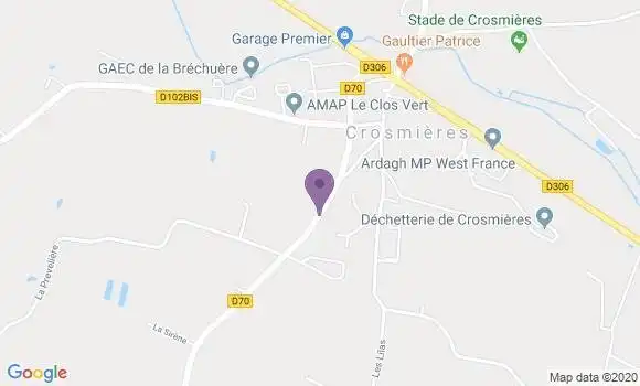 Localisation Crosmieres Ap - 72200