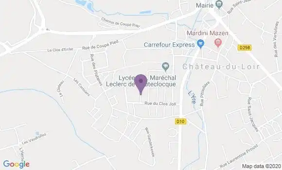 Localisation Dissay sous Courcillon Ap - 72500