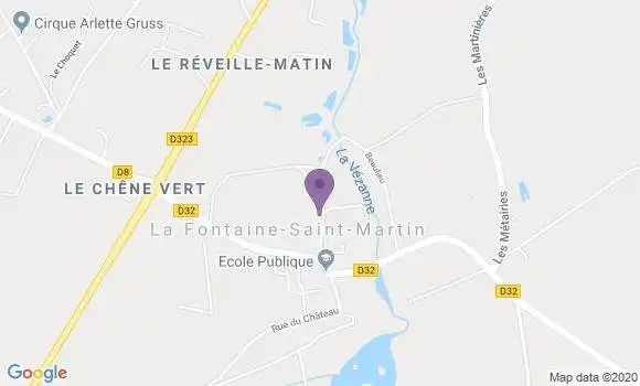 Localisation La Fontaine Saint Martin Ap - 72330