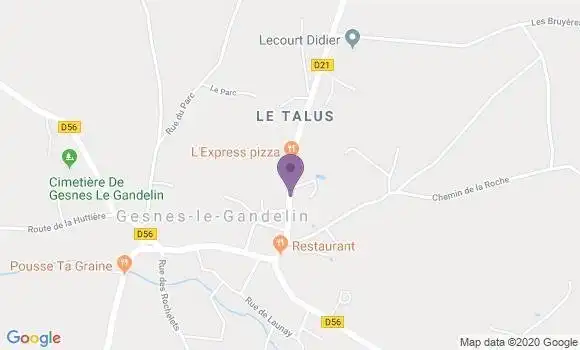 Localisation Gesnes le Gandelin Ap - 72130