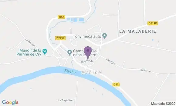 Localisation Juigne sur Sarthe Ap - 72300