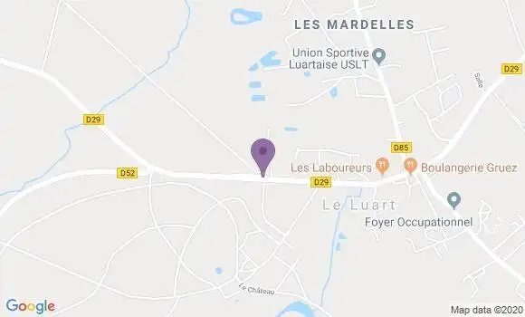 Localisation Le Luart Bp - 72390