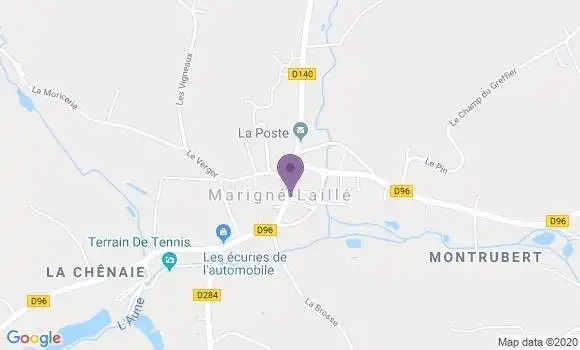 Localisation Marigne Laille Ap - 72220