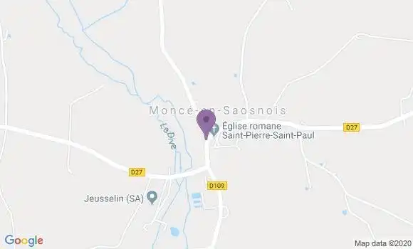 Localisation Monce En Saosnois Ap - 72260