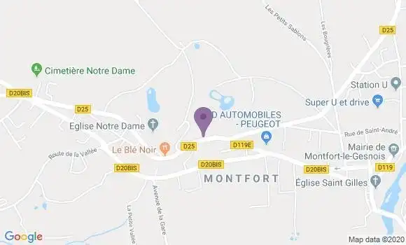 Localisation Montfort le Gesnois Bp - 72450