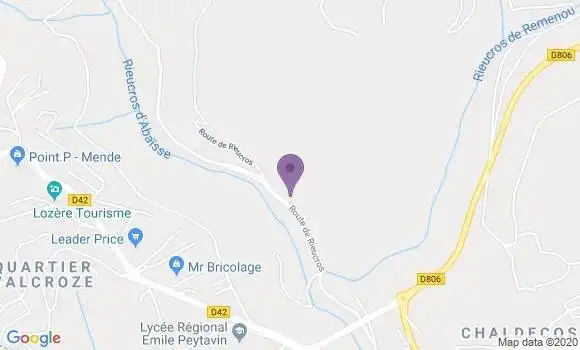 Localisation Rieucros Bp - 09500
