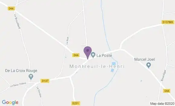 Localisation Montreuil le Henri Ap - 72150