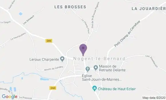 Localisation Nogent le Bernard Ap - 72110