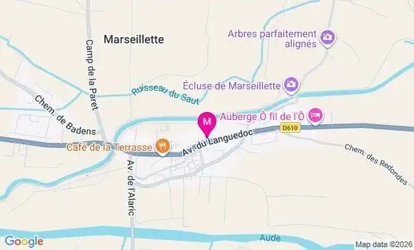 Localisation Marseillette - 11800