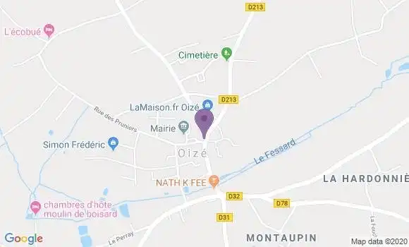 Localisation Oize Ap - 72330