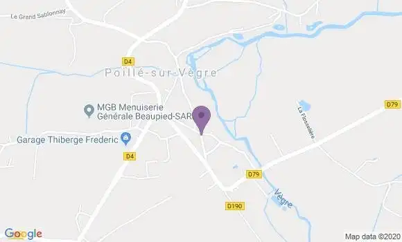 Localisation Poille sur Vegre Ap - 72350