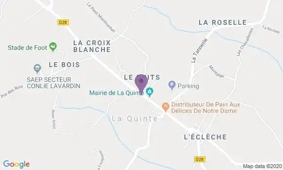 Localisation La Quinte Ap - 72550