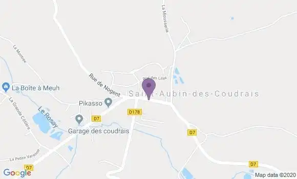 Localisation Saint Aubin des Coudrais Ap - 72400