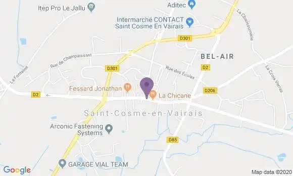 Localisation Saint Cosme En Vairais Bp - 72110