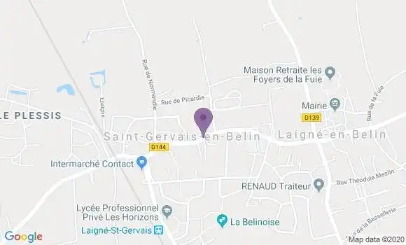 Localisation Saint Gervais En Belin Bp - 72220