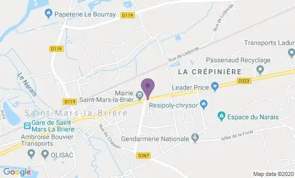 Localisation Saint Mars la Briere Bp - 72470
