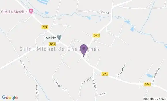 Localisation Saint Michel de Chavaignes Ap - 72440