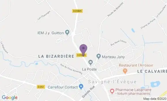 Localisation Savigne l