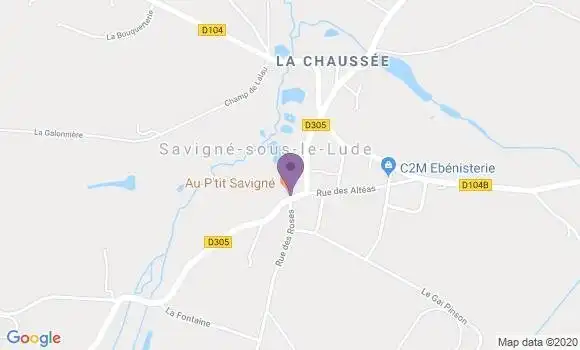 Localisation Savigne sous le Lude Ap - 72800