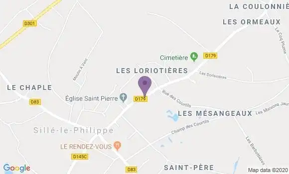 Localisation Sille le Philippe Bp - 72460