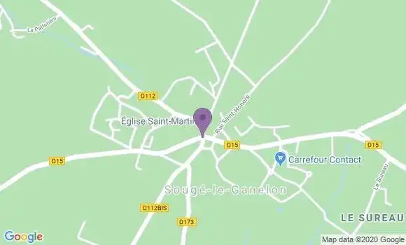Localisation Souge le Ganelon - 72130