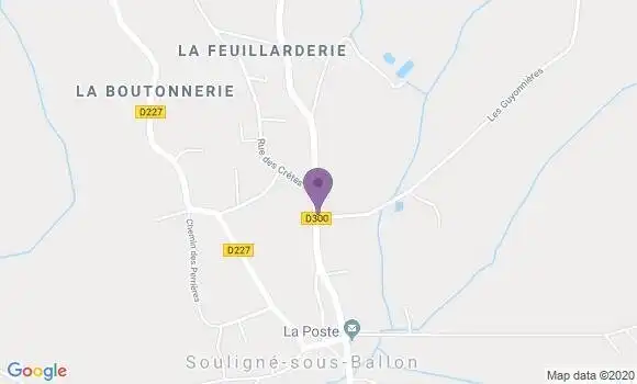 Localisation Souligne sous Ballon Ap - 72290