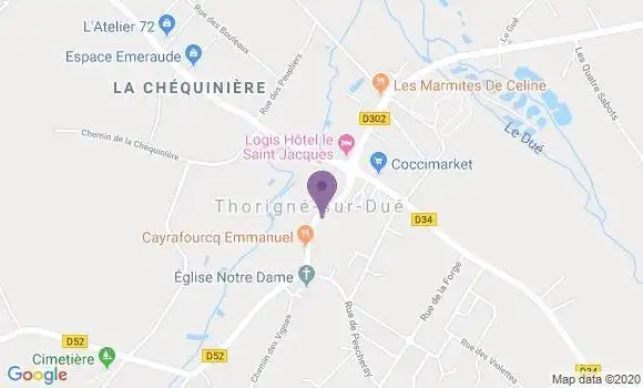 Localisation Thorigne sur Due Bp - 72160
