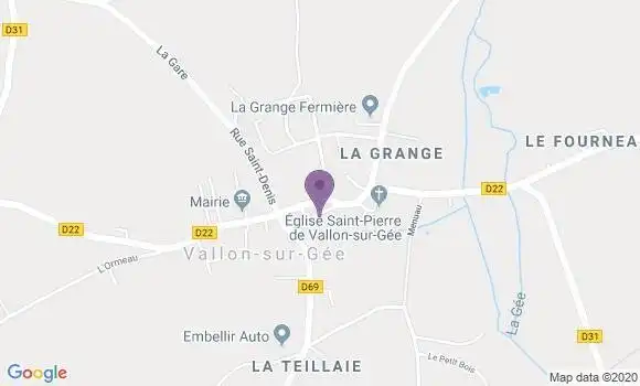 Localisation Vallon sur Gee Ap - 72540
