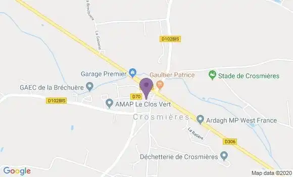 Localisation Villaines sous Malicorne Ap - 72270
