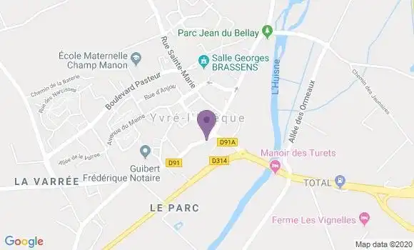 Localisation Yvre l