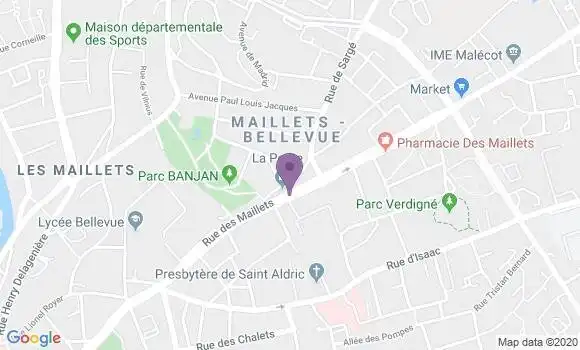 Localisation Le Mans les Maillets - 72000