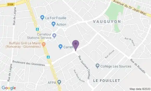 Localisation Le Mans Vauguyon - 72100