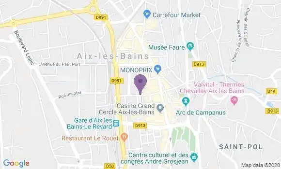 Localisation Aix les Bains - 73100