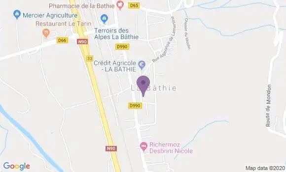 Localisation La Bathie Bp - 73540