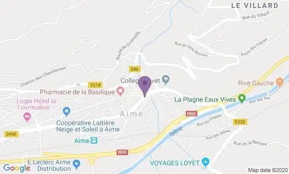 Localisation Montchavin Bellentre Ap - 73211