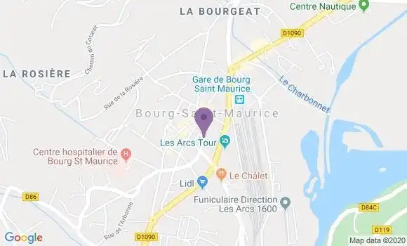 Localisation Bourg St Maurice - 73700