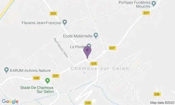 Localisation Chamoux sur Gelon Bp - 73390