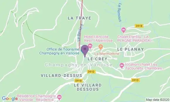 Localisation Champagny En Vanoise Ap - 73350