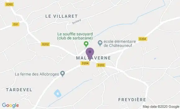 Localisation Chateauneuf Bp - 73390