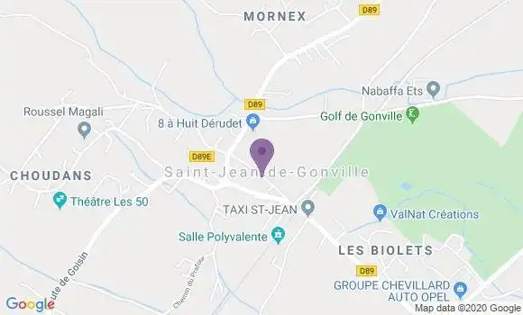 Localisation Saint Jean de Gonville Bp - 01630